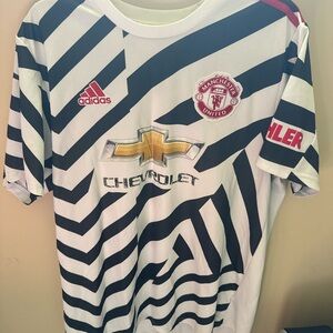 Adidas Manchester United 2020 Zebra Black and White Jersey Large